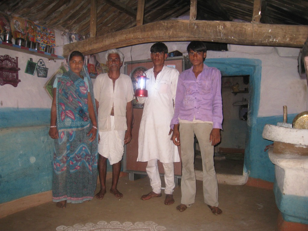 Heera Lal with his new Solar Lantern