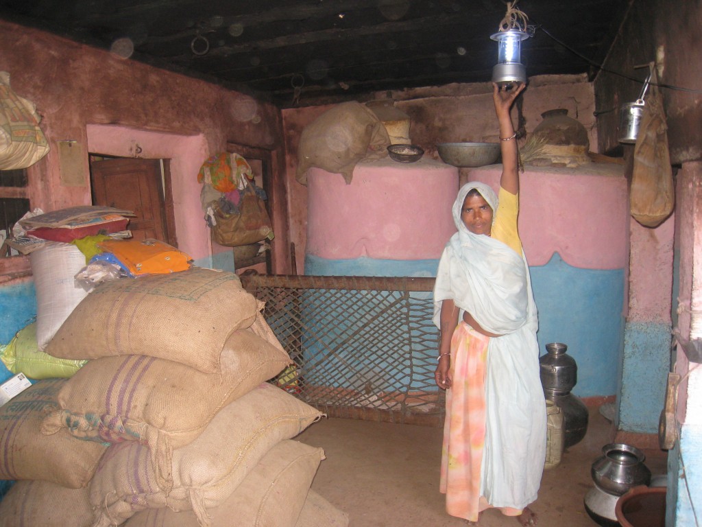 Ram Kala with her new Solar Lantern