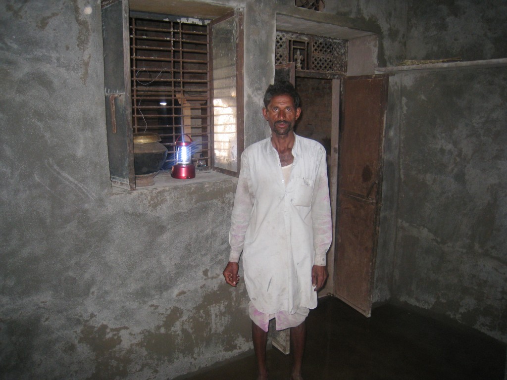 Hindu Singh with his new Solar Lantern