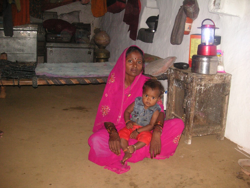 Shakuntala Devi with her new Solar Lantern