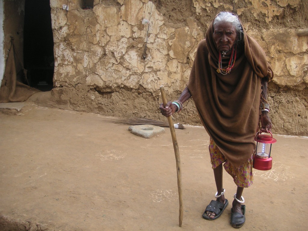 Mangi Devi with her new Solar Lantern