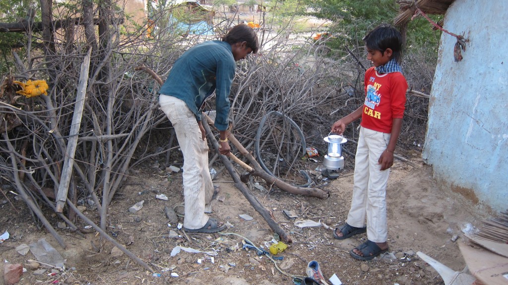 Rakesh Nath with his new Solar Lantern